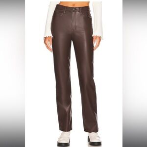 PISTOLA Cassie Super High Rise Straight Pant in Coffee Bean